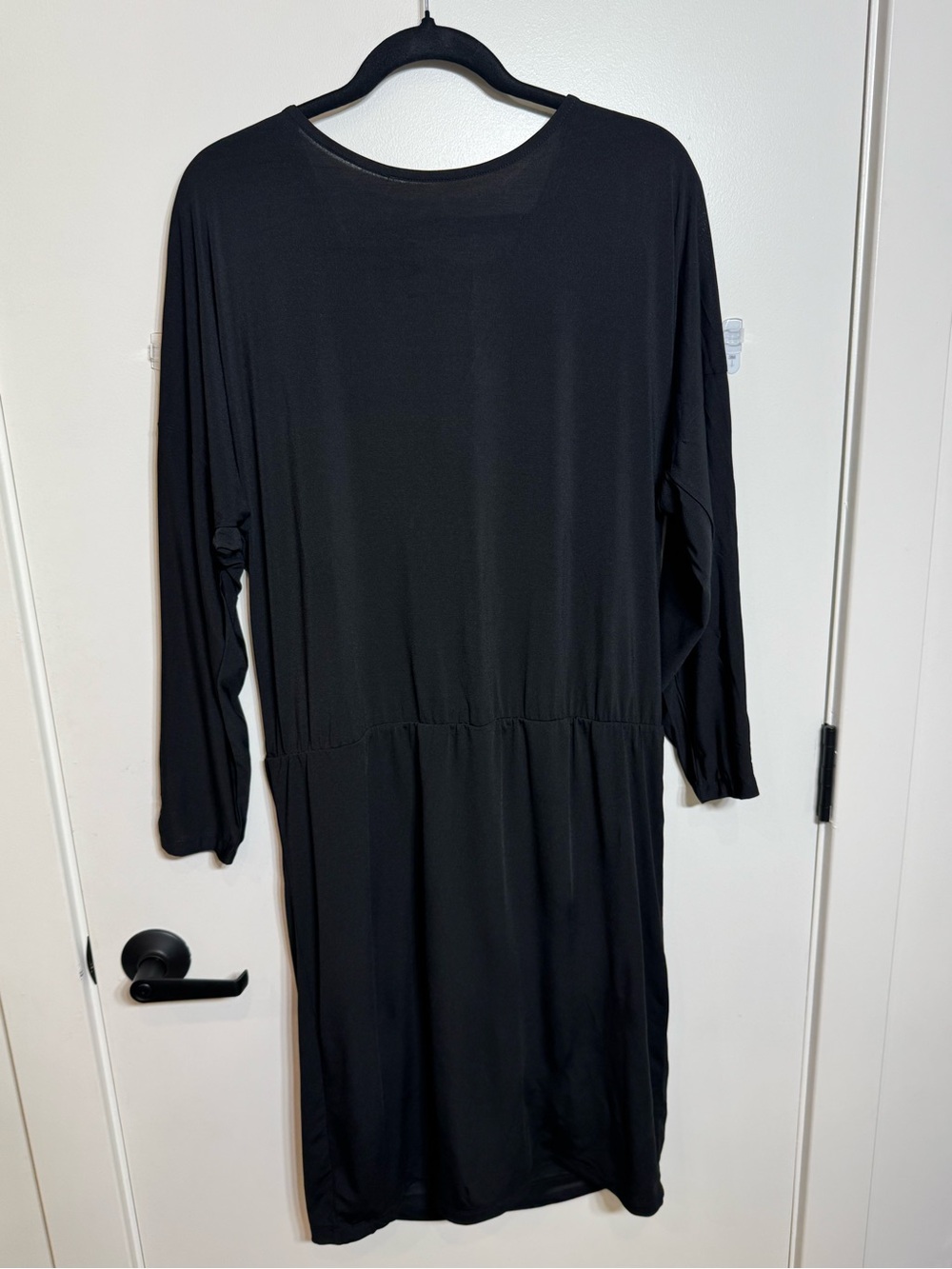 Eloquii Black Long Sleeve Elastic-Waist Dress- Plus Size 14